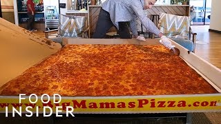 World’s Largest Deliverable Pizza Can Feed 50 People [upl. by Ilam]