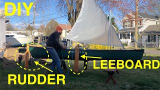 Building Leeboard amp Rudder for the Sail Canoe Using scrap wood [upl. by Borrell]