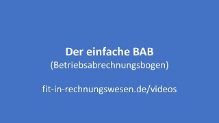 Einfacher BAB  Betriebsabrechnungsbogen [upl. by Aldridge]