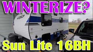 Plan to Avoid Winterizing my Sun Lite 16BH Camper Trailer [upl. by Landahl]