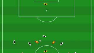 Fussballtraining Fussball Taktik 4erKette Animation 09 Viererkette ViererKette [upl. by Annaor]