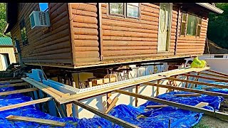 Lifting Up a House to Pour a New ICF Basement Foundation  House Build 4 [upl. by Boff678]