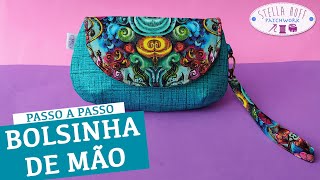 Como fazer Bolsinha de mão  Clutch Passo a Passo com molde [upl. by Bullivant209]