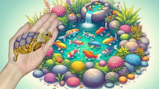 catching fish colorful fish goldfish koi fish betta fish turtles crabs catfish [upl. by Nalyd]