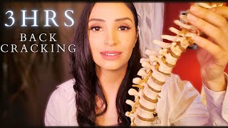 ASMR 3 HOURS BACK CRACKING ROLEPLAYS  Satisfying Back Cracking and Massage [upl. by Dnyletak]