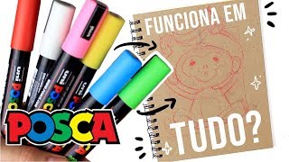 VOCÊ PODE DESENHAR EM TUDO COM ESSA CANETA  TESTANDO CANETAS POSCA [upl. by Rednasyl]