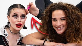 Contortionist Sofie Dossi does my makeup with her FEET [upl. by Aicella]