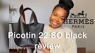 HERMÈS PICOTIN 22 SO BLACK REVIEW  Indepth review [upl. by Aniri]