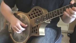 Highway 61 resonator guitar  Standard tuning demo jam [upl. by Eelydnarb684]