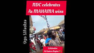 Celebration at Eastern region as NDC wins presidential election mahama wins 3y3 Zu ghanaelection [upl. by Yecal]