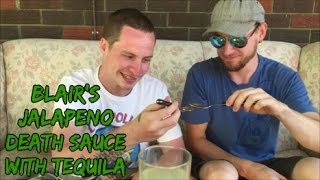 THE BLAIRS JALAPENO DEATH SAUCE WITH TEQUILA REVIEW [upl. by Onaivlis]