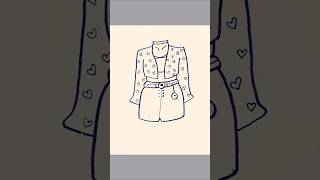 Doll dress drawing easy drawing dressdrawing easydrawing easydraw drawingtutorial art [upl. by Ahtaela]