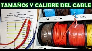 Tamaños y calibre del cable automotriz explicado como determinar el grosor del cable [upl. by Epuladaug]