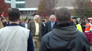 Philadelphia Flyers Bobby Clarke Bernie Parent and more at The Spectrum Demolition Ceremonies [upl. by Aiza]