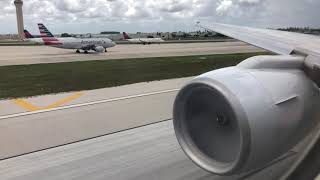 INSANE POWER  American Airlines Boeing 777223ER takeoff from Miami International Airport [upl. by Aylmer]