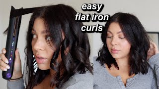 HOW TO CURL YOUR HAIR WITH A STRAIGHTENER BEST WAY TO CURL SHORTER HAIR  PRO HAIRSTYLIST TUTORIAL [upl. by Pennebaker]