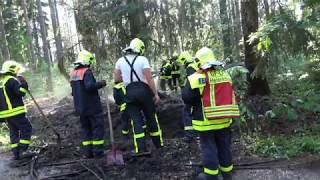 Waldbrand Rödlitz Lichtenstein Maschinist fragt Filmer nach Weg [upl. by Rosalie]