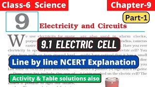 Electricity and Circuits  Class 6 Science Chapter 12 line by line NCERT Explanation  Part 1 [upl. by Domel]