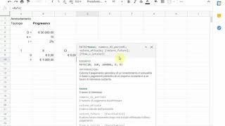 Ammortamento progressivo con fogli Google [upl. by Rafferty]