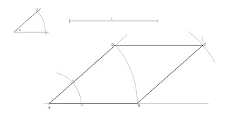 How to Draw a Rhombus given one Angle and the length of its Side [upl. by Haggi]