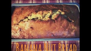 Receta de Banana Nut Bread Pan de Banana y Nuez [upl. by Rawdin]