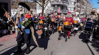 Fasnachtsumzug Ebikon 2023  Luzerner Fasnacht 2023 Näbelhüüler Rüssgusler Gluggsi Monsterguugger [upl. by Ellenet]