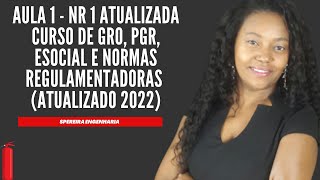 Aula 1  NR 1  Atualizada Curso de GRO PGR Esocial e Normas Regulamentadoras  Soraia Pereira [upl. by Alfonse]