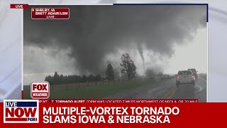 Enormous multivortex tornado rips through Iowa  LiveNOW from FOX [upl. by Arzed]