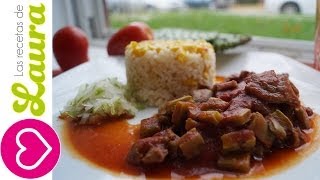 Carne con Nopales en Salsa Roja [upl. by Iahcedrom539]