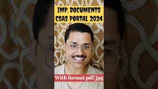 🚨LIST OF DOCUMENTS FOR DELHI UNIVERSITY CSAS PORTAL 2024  DOCUMENTS REQUIRED FOR CSAS FORMS 2024 [upl. by Chloras]