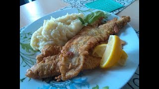 🐟😋FILET DE MERLUZA A LA ROMANA  FILET CON PURÉ 😉❤ COCINA DE RESTAURANTE EN CASA [upl. by Namdor]