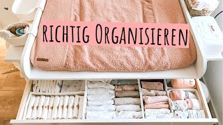 Wickelkommode organisieren💗 Babyzimmer aufräumen 🧹 LIFEOFBINII🌸 [upl. by Arica154]