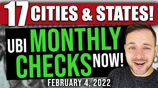 1000 MONTHLY UBI 17 CITIES amp STATES STIMULUS CHECK UPDATE amp BUILD BACK BETTER 02042022 [upl. by Akeirahs]