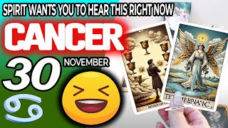 Cancer ♋🔯SPIRIT WANTS YOU TO HEAR THIS RIGHT NOW💖🔆 horoscope for today NOVEMBER 30 2024 ♋ cancer [upl. by Ellennoj]