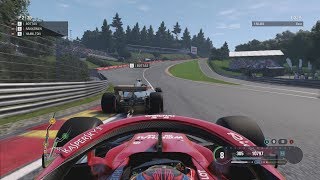 F1 2018 Gameplay with Kimi Raikkonen at Spa Francorchamps [upl. by Annauqahs287]