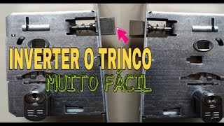 Como inverter o lado da linguetatrinco da fechaduracomo mudar o lado da linguetatrinco [upl. by Zobias]