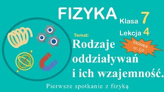 Fizyka Klasa 7 Lekcja 4 Rodzaje oddziaływań i ich wzajemność  rozwiązywanie zadań cz 12 [upl. by Drazze]