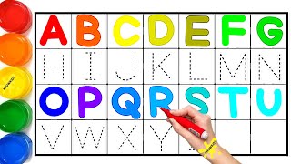 Alphabet abcd tracing ampwriting educational video for kids and Toddlers 12345abcdefg abcdeabc [upl. by Emelina692]