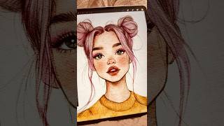 Watercolor in Procreate✨ ASMR procreate watercolor portrait asmr art digitalart drawing [upl. by Llehcram]