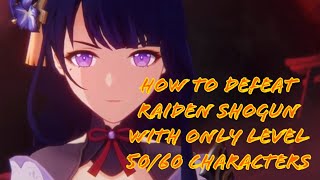 How to defeat Raiden Shogun with Level 5060 Characters [upl. by Uno]