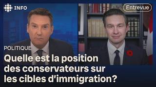 Immigration ingérence paralysie  le chef conservateur Pierre Poilievre répond à nos questions [upl. by Akkina]