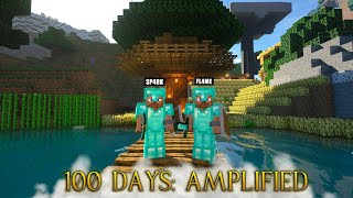 We Survived 100 Days in an Amplified World in Minecraft Hardcore [upl. by Ojahtnamas]