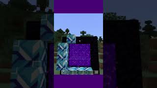 how to build a Minecraft nether portal makeover with cyan Glazed Terracotta shortsviralminecraft [upl. by Dahle]