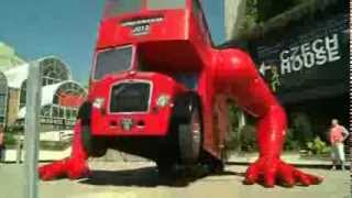 London Bus doing pressups before the Olympics [upl. by Gloriana]