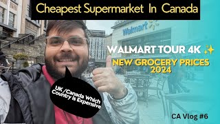 WALMART TOUR 4K  Supermarket in Canada  Grocery Shopping in Canada  Canada Vlog 6 [upl. by Tnahsin100]