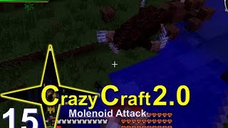 Minecraft quotCrazy Craft 20quot Ep 15 quotMolenoid Attackquot Orespawn Modded Survival [upl. by Einwahs]