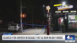 Search for driver in deadly hit and run in Bay Ridge  NBC New York [upl. by Giark]