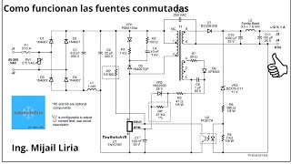 Parte 1 Fuentes conmutadas Explicacion desde el punto de vista del diagrama electrico [upl. by Ariik]