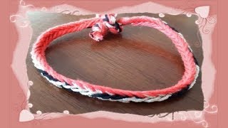 Vriendschapsarmbandjes ♥ Vingerlusvlechten met 7 lussen 1 Elegant armbandje zonder knopen [upl. by Gussi]