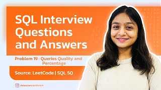 SQL Interview Questions and Answers Series  LeetCode  19 Queries Quality and Percentage [upl. by Mit633]